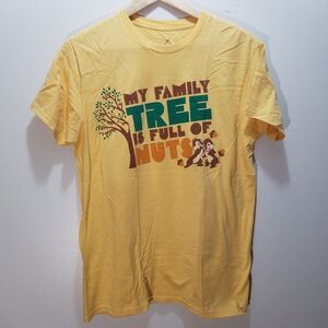 Disney Chip & Dale Chipmunks Graphic T-Shirt Family Men's Medium M Yellow Unisex